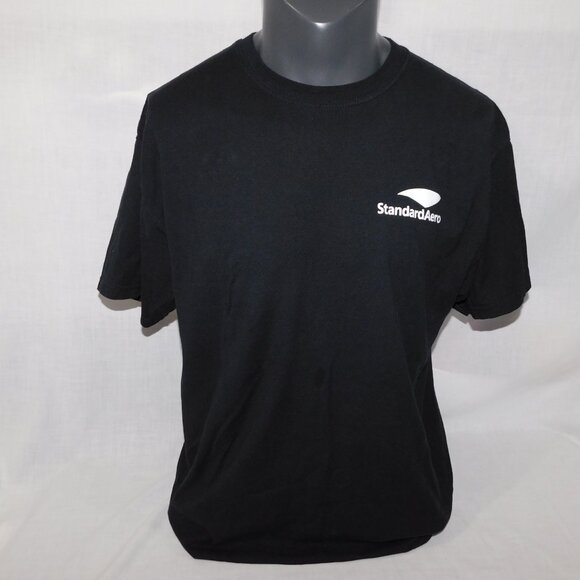 StandardAero gas turbine engines Mens L Black Graphic T Shirt - Picture 2 of 11